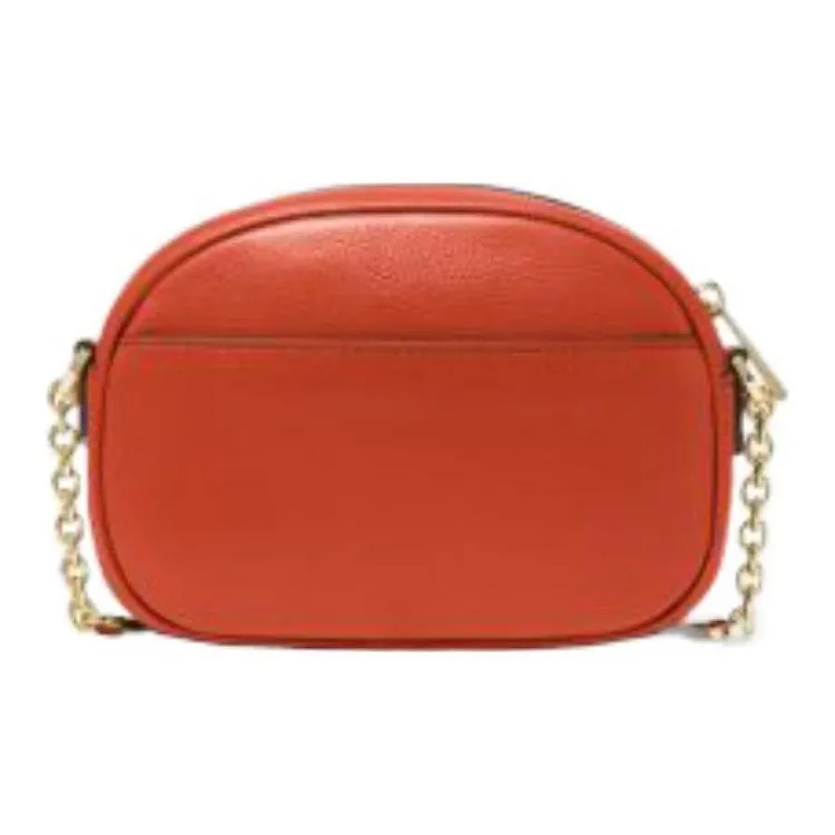 MICHAEL KORS Jet Set Charm Pebbled Leather Shoulder Bag, Crossbody Bag Trumpets Women's Orange-1