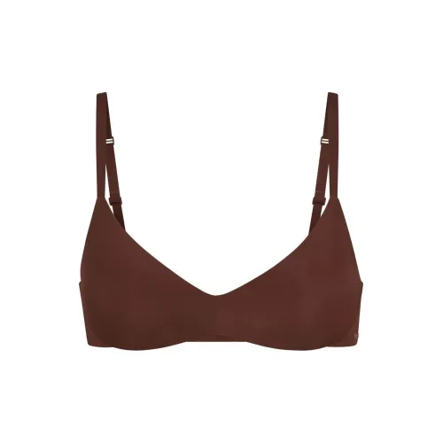 SKIMS WIRELESS FORM PUSH-UP PLUNGE BRA Bra Women's 1 Pack COCOA/Cocoa