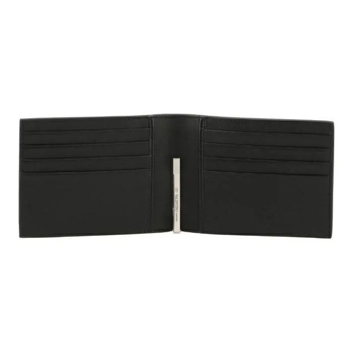 Valentino Calfskin Wallet Men's Black-3