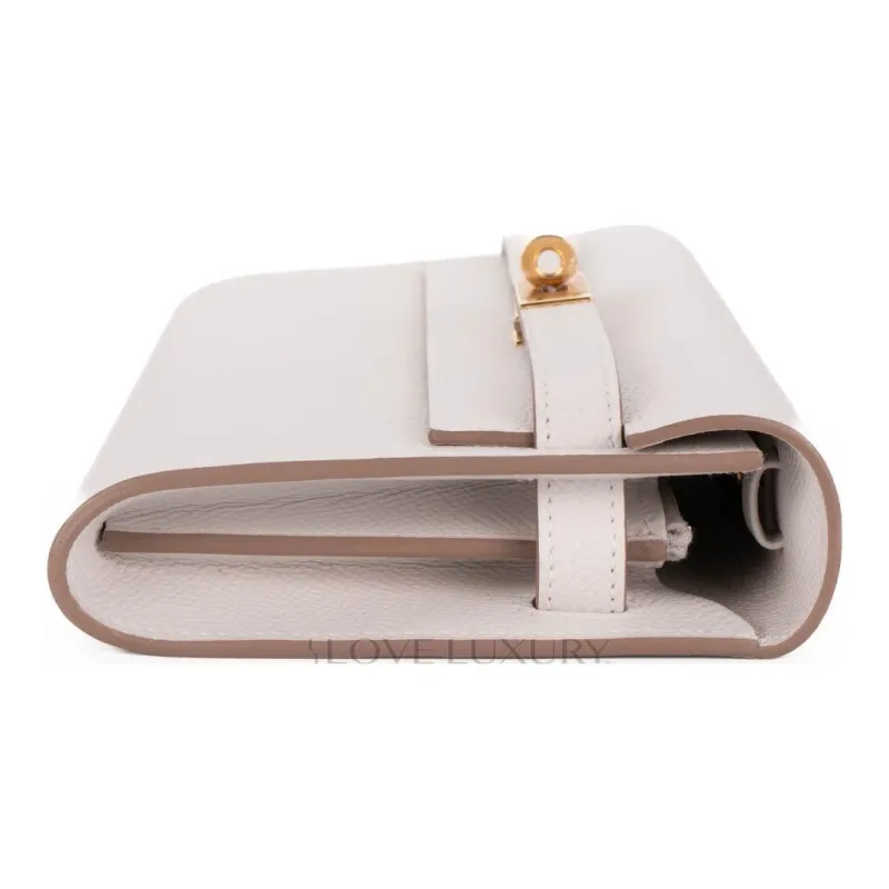 HERMES Epsom Calfskin Crossbody Bag Shoulder Bag Women's M4 Gris Pale Cream Gray-4