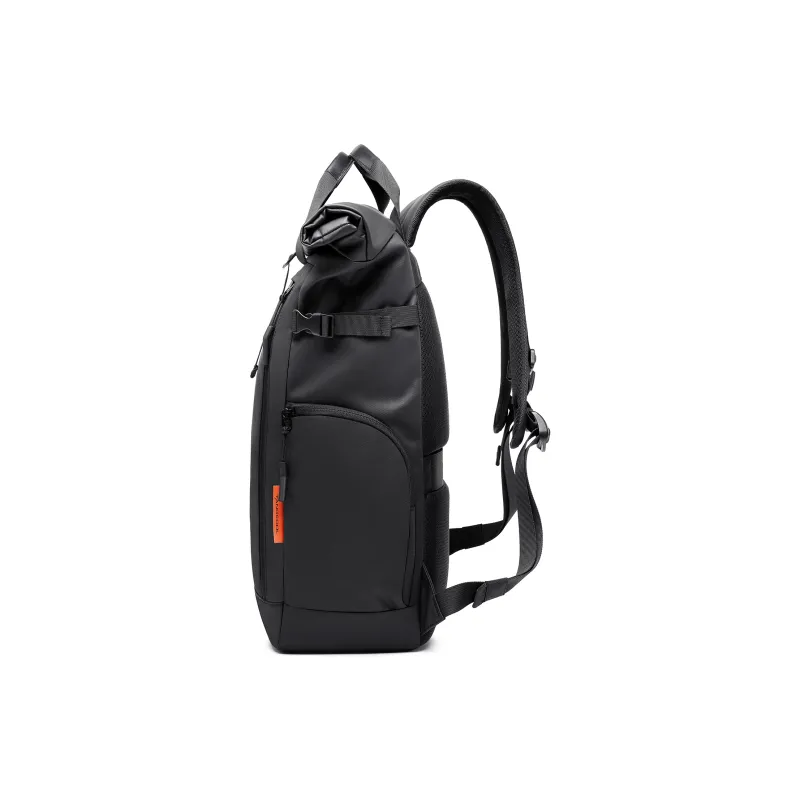TANGCOOL Nylon Fabric Backpack Large Size Men's Black-3