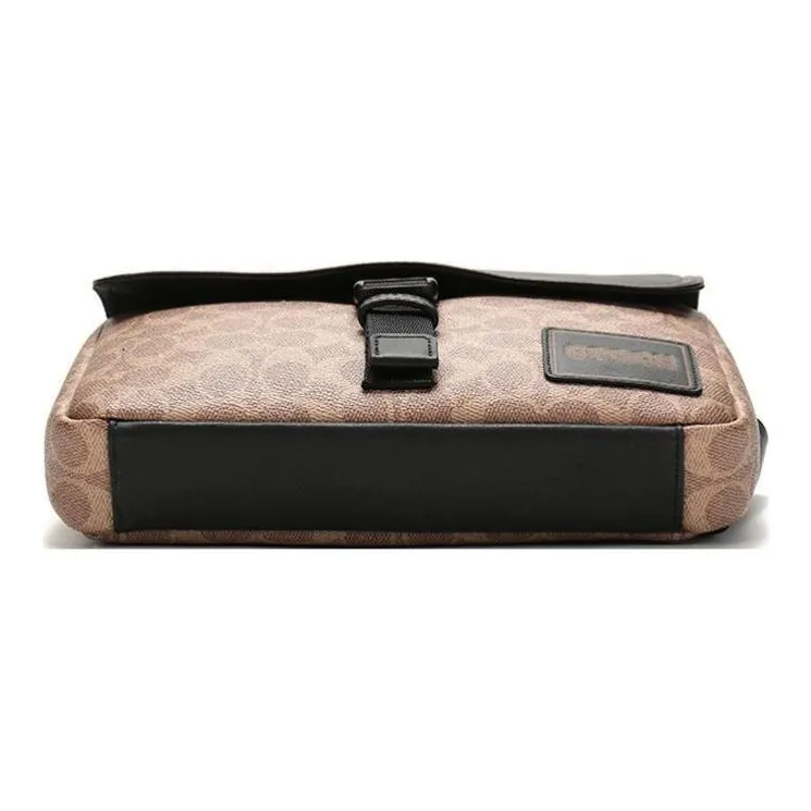 COACH Pacer Canvas Fanny Pack Men's Tan/Light Black-4