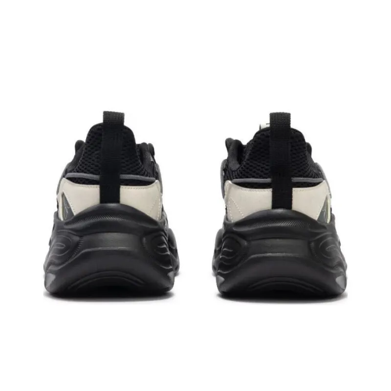 361° Surge Cushioning, Wear Resistant Low Top Chunky Sneakers Men's White Black-2