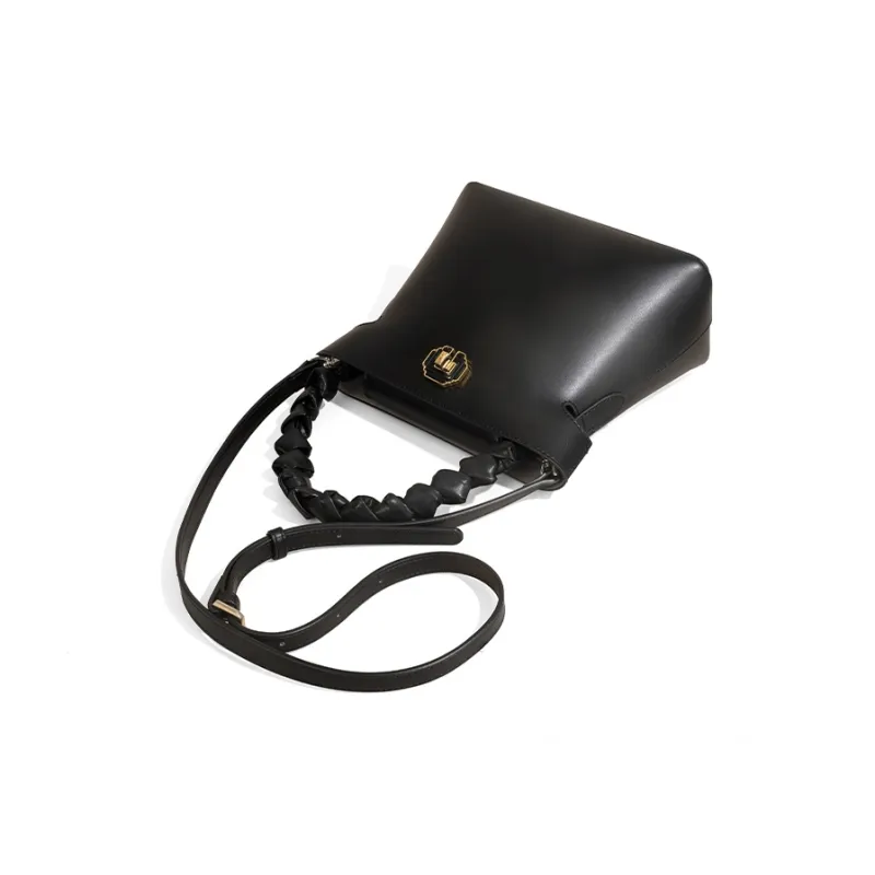 TOMATO&POTATO Cow Leather One Shoulder Handbag Crossbody Bag Regular Women's Ecru/Black/Khaki-8