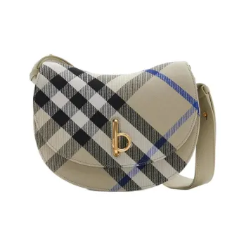 Burberry Rocking Horse Cotton Handbag, Shoulder Bag Women's Moss Green