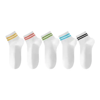 H YXIANG Ankle Socks Women's 5 Pack White