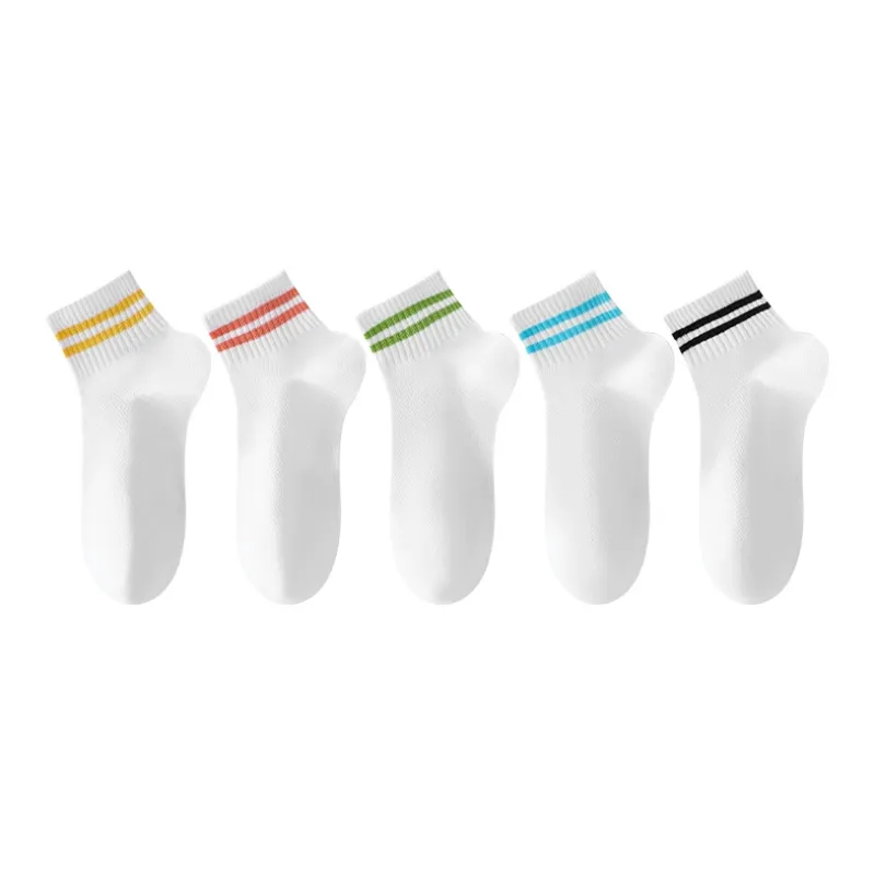 H YXIANG Ankle Socks Women's 5 Pack White-0