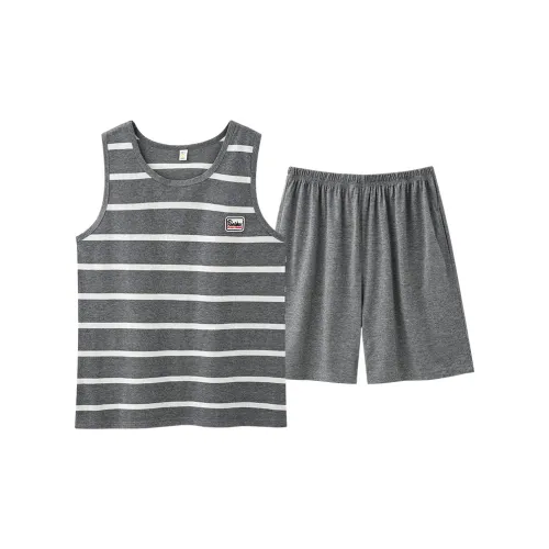 The Story Of The Flower Season Pajama Set Men's Gray