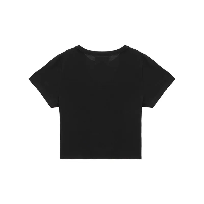 MATIN KIM Women's Logo Crop Top Black-1