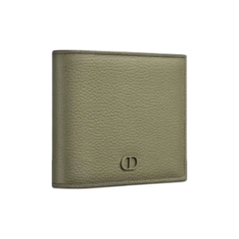 DIOR Grained Calfskin Wallet Men's Green-1