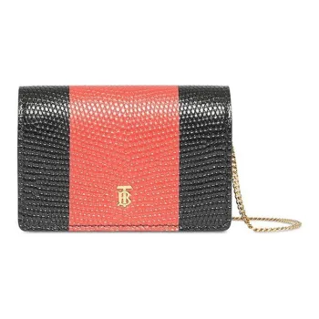 Burberry Cow Leather Crossbody Bags Shoulder Bags Women's Red & Black
