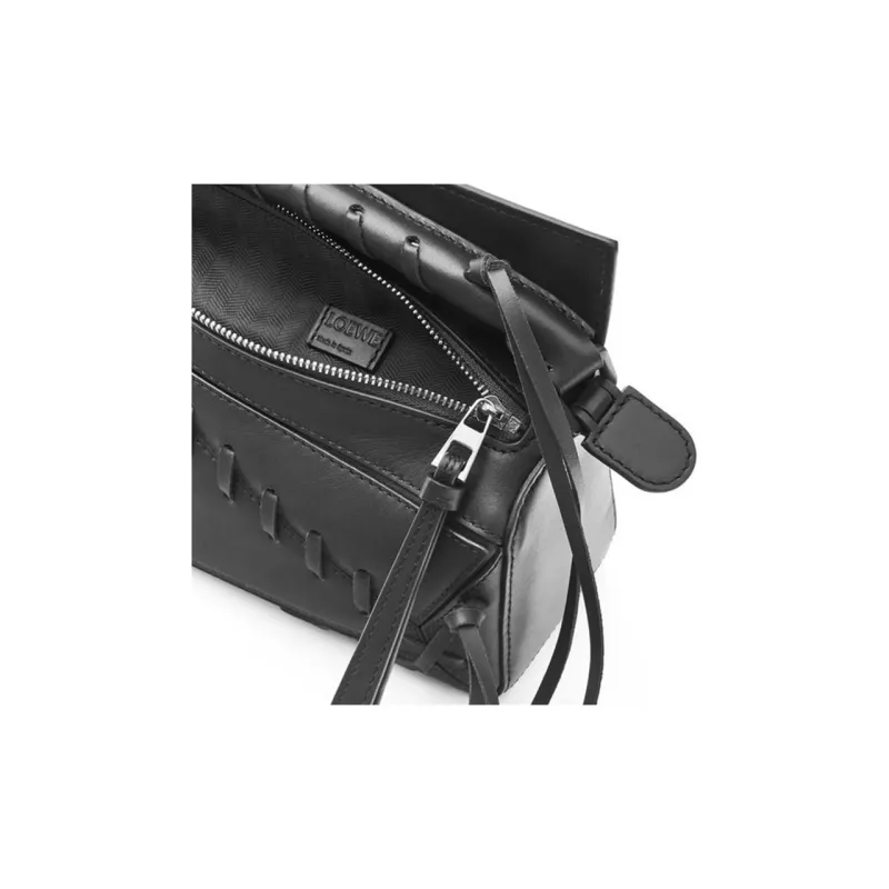 LOEWE Puzzle Cow Leather Geometric Bag Puzzle Bag Shoulder Bag Crossbody Bag Handbag Mini Women's Black-5