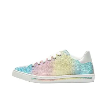 RENE CAOVILLA Xtra Low-Top Skateboard Shoes Women's Blue Pink