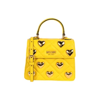 MOSCHINO Sheepskin Shoulder Bag Crossbody Bag Handbag Women's Yellow