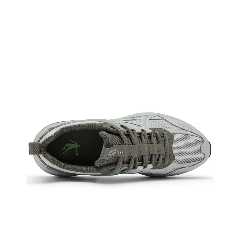 QIAODAN Wilder Running Shoes Men Low Top Light Mist Green Dusty Color-3