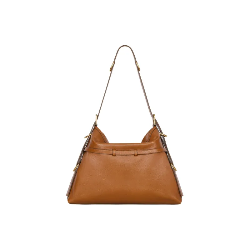 GIVENCHY Voyou Shiny Buffalo Leather Portable Crossbody Bag Shoulder Bag Medium Size Women's Soft Tan-2
