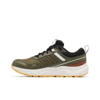 Columbia PLATEAU Shock-absorbing And Waterproof Low-Top Hiking Shoes Men's Brown Green