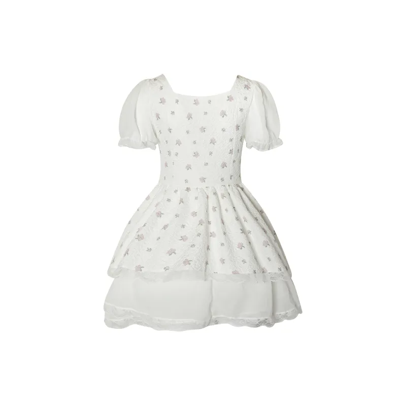 CPAURA Short Sleeved Dresses Women's White-1