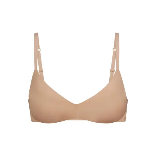SKIMS WIRELESS FORM PUSH-UP PLUNGE BRA Bra Women's 1 Pack CLAY/Clay Color