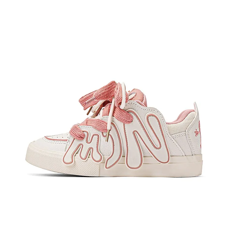 MINISO Low Top Skateboard Shoes Women's Cherry Blossom Pink-1