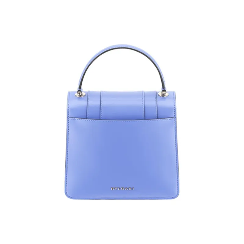 BVLGARI Serpenti Forever Calfskin One Shoulder Chain Crossbody Handbag Women's Purple-2