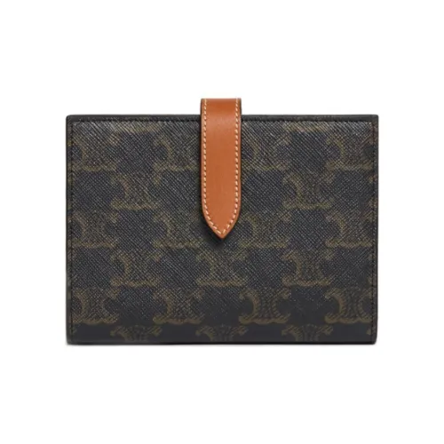 CELINE Sheepskin Wallet Women's Tawny