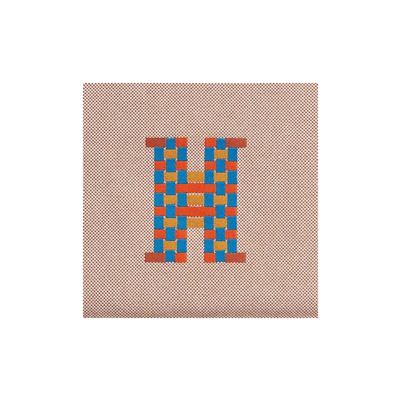 HERMES Cotton Canvas Bag Clutch Storage Bag Unisex Pink-2