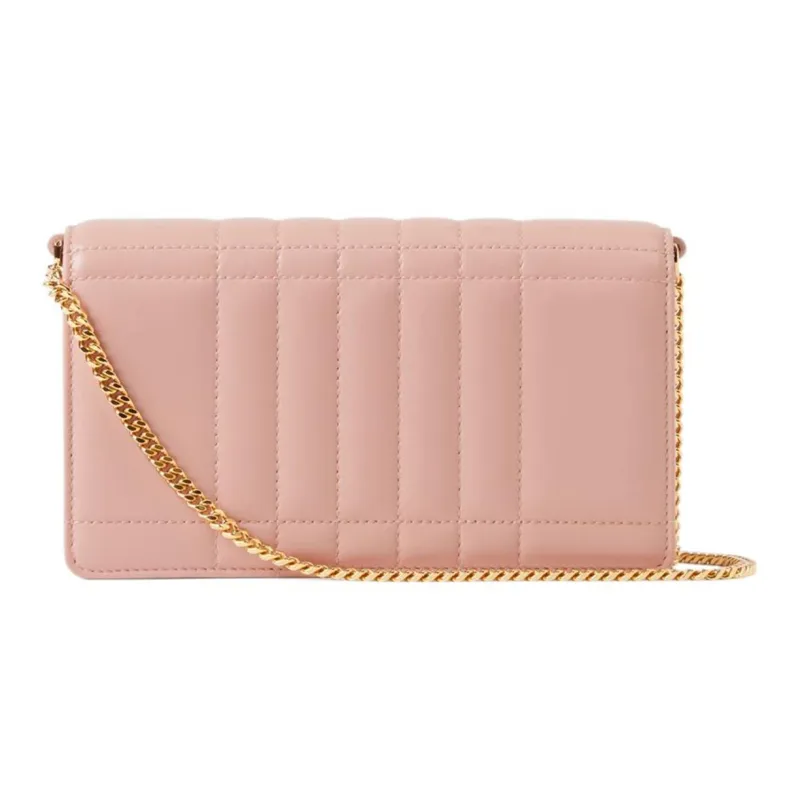 Burberry Lola Lola Bag Lambskin One Shoulder Crossbody Clutches Women's Dark Pink-2