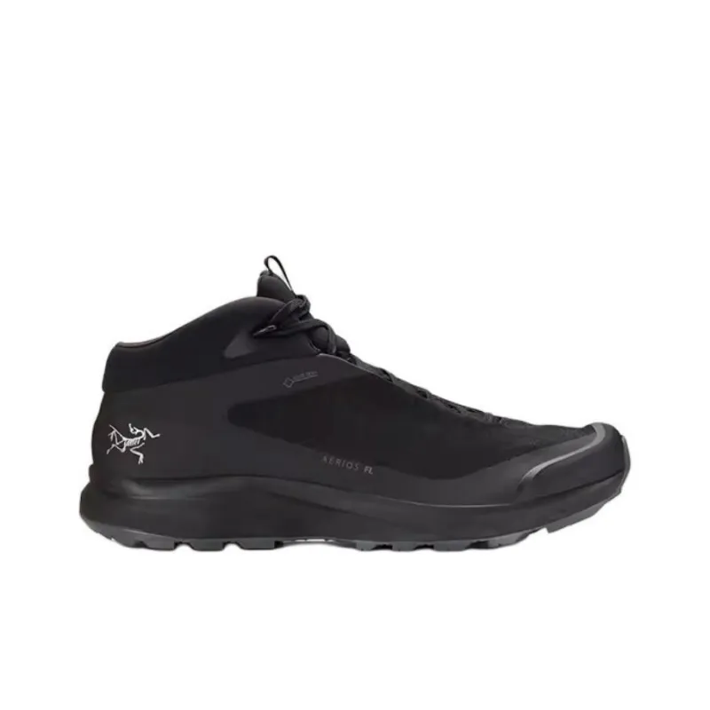 Arcteryx Aerios Wear Resistant Water Resistant Lightweight Mid Top Trekking Shoes Men's Black Gray-1