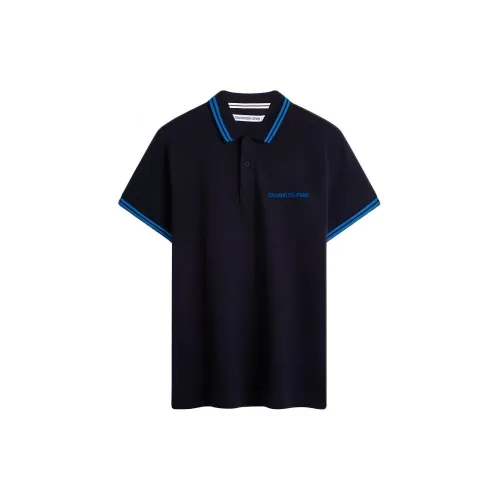 Calvin Klein Polo Shirts Men Navy Blue