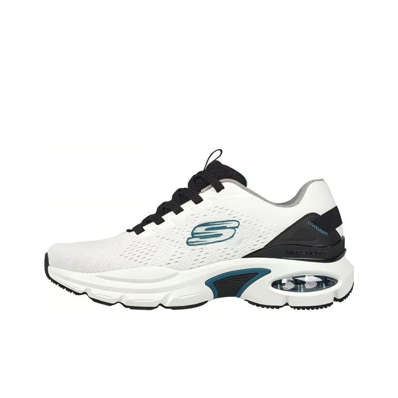 Skechers Anti Slip Wear Resistant Low Top Casual Running Shoes Men's Black White-0