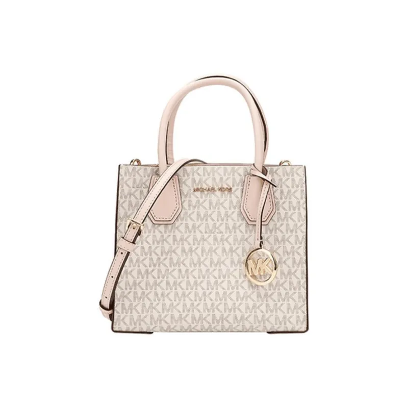 MICHAEL KORS Mercer Cow Leather Trunk Bag Handbag Shoulder Bag Crossbody Bag Medium Size Women's Cherry Blossom Pink-0
