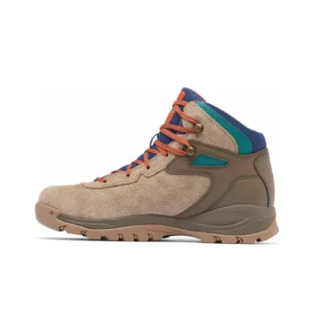 Columbia NEWTON RIDGE Cushioning Wear-Resistant High-Top Trekking Shoes Men's Brown Orange Blue