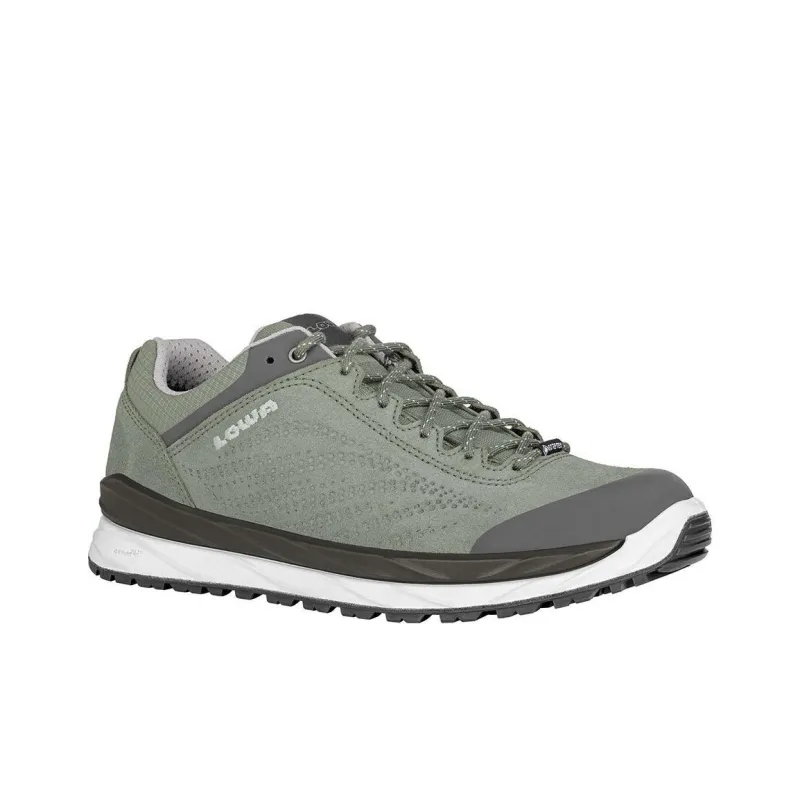 Lowa Malta GTX Anti-Slip Wear-Resistant Low-Top Trekking Shoes Women's Green Black-2