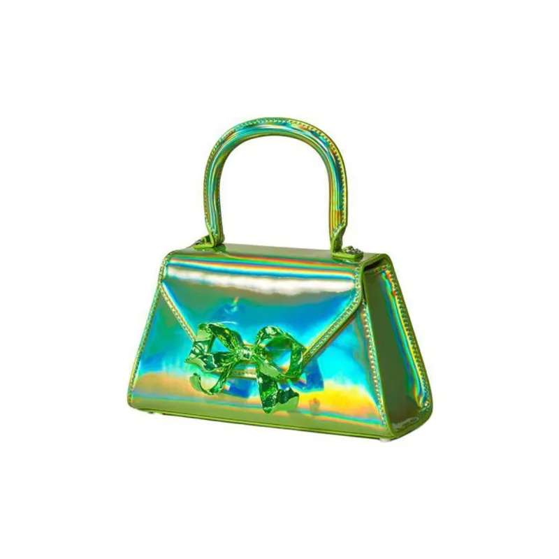 Self-portrait Cow Leather Shoulder Bag Crossbody Bag Handbag Mini Women's Mint Green-2