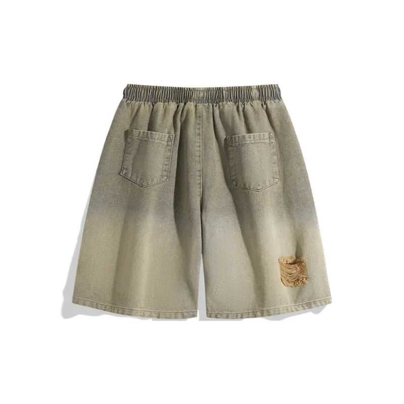 NOTFORMAD Denim Shorts Unisex Black-8