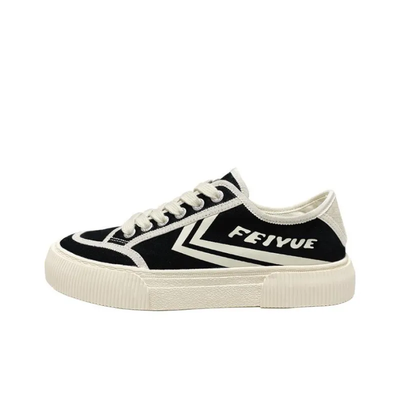 Feiyue Non slip Lightweight Low Top Canvas Shoes Women's Black-0