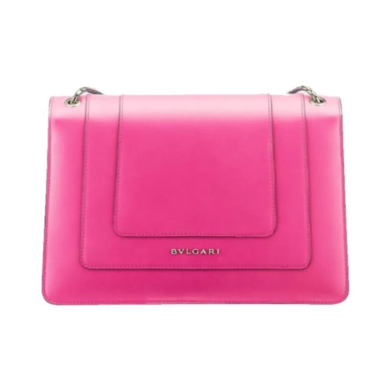 BVLGARI Serpenti Forever Calfskin Crossbody Bag, Shoulder Bag Women's Fuchsia-2