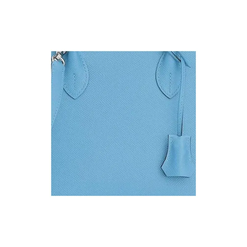 HERMES Bolide Epsom Calfskin Bowling Bag Crossbody Handbag Women's 7N Celeste Sky Blue-3