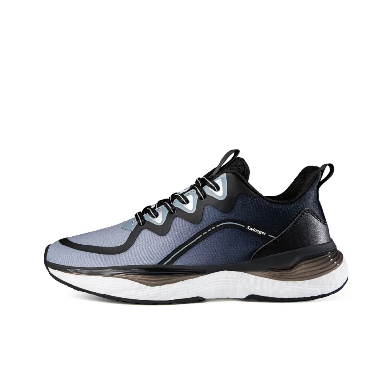 Swinsger Running Shoes Unisex Low Top Misty Rain Gray/Midnight Blue-0