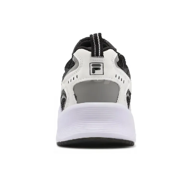 FILA Cushioning Wear-Resistant Low-Top Running Shoes Women's Black White-3