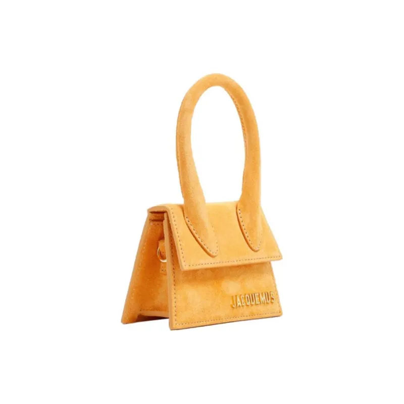 Jacquemus Le Chiquito Suede Leather Handbag Crossbody Bag Mini Women's Orange-1