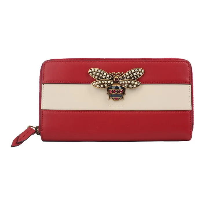GUCCI Queen Margaret Leather Wallet Regular Women's Multicolor-0