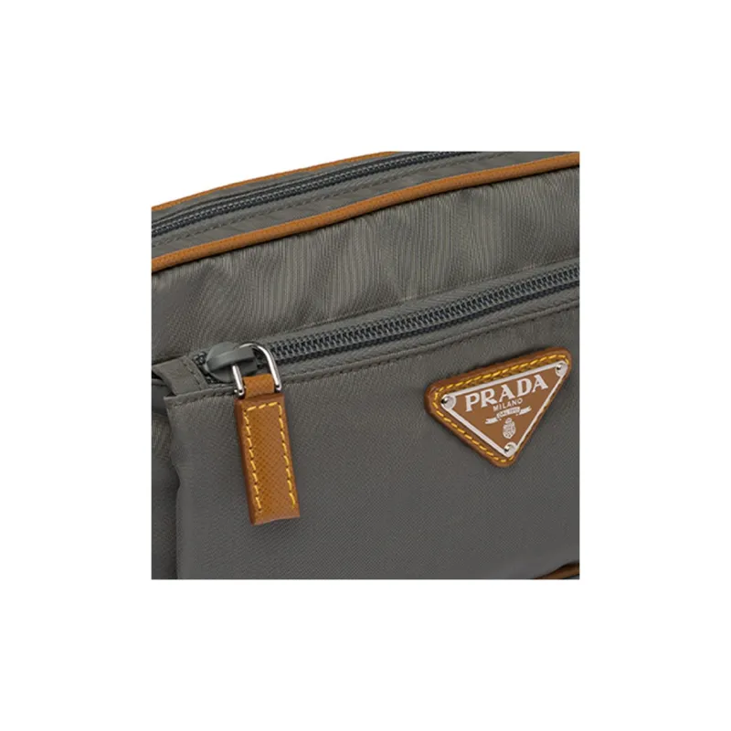 PRADA Nylon Fanny Pack Unisex Marble Gray-3