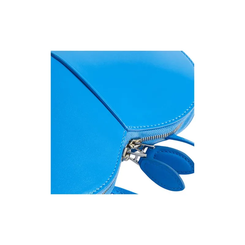 Alaia Calfskin Heart-Shaped Bag Shoulder Bag Crossbody Bag Regular Women's Blue-3