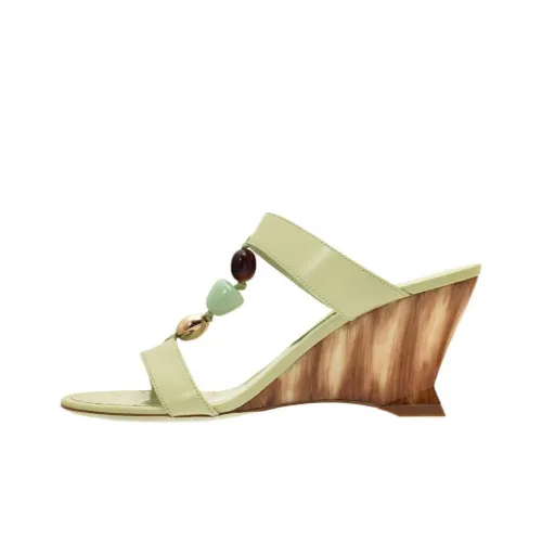 FERRAGAMO Beaded Wedge Sandals