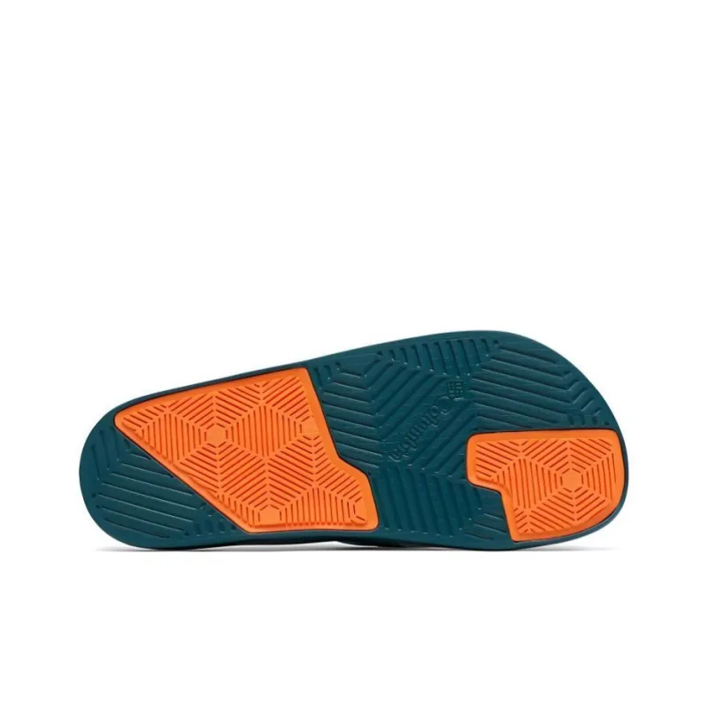 Columbia Amphibian Shoes Collection Slip-Resistant Flip Flops Unisex Blue Orange-4