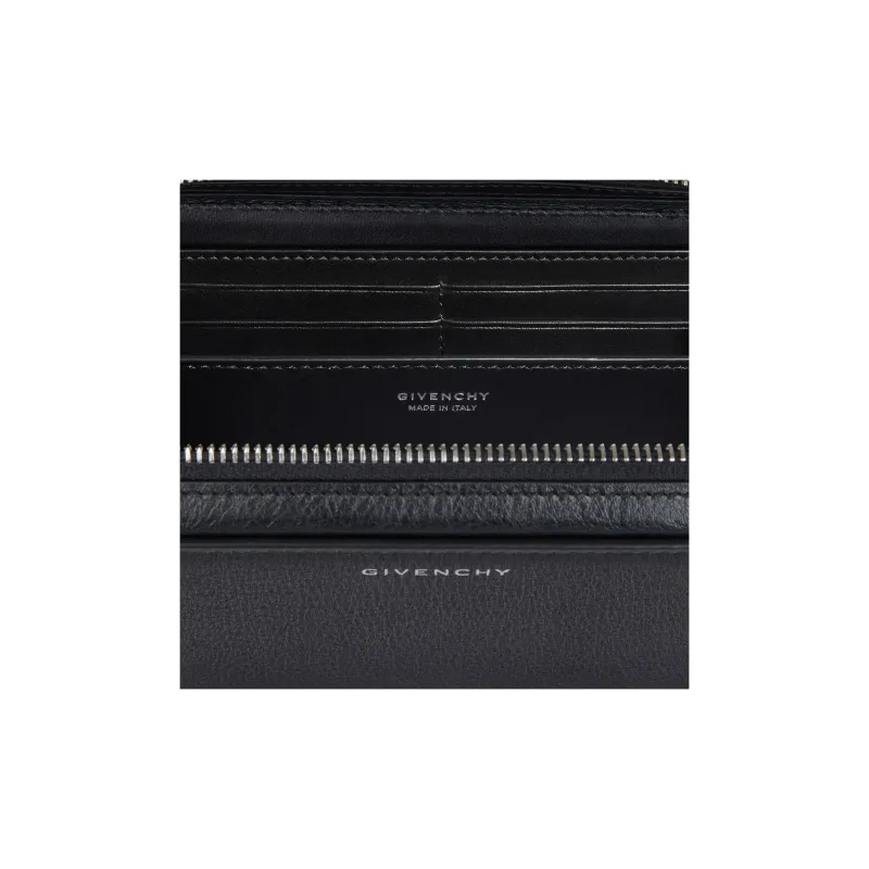 GIVENCHY Voyou Grained Leather Wallet Men's Black-3