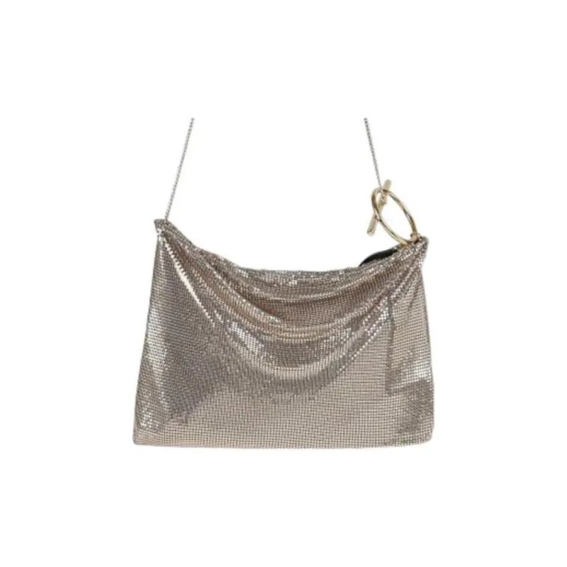 Paco Rabanne Metal Crossbody Bag, Shoulder Bag Women's Gold-3