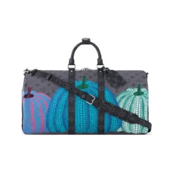 LOUIS VUITTON Lv X Yk Keepall 55 Pumpkin Print